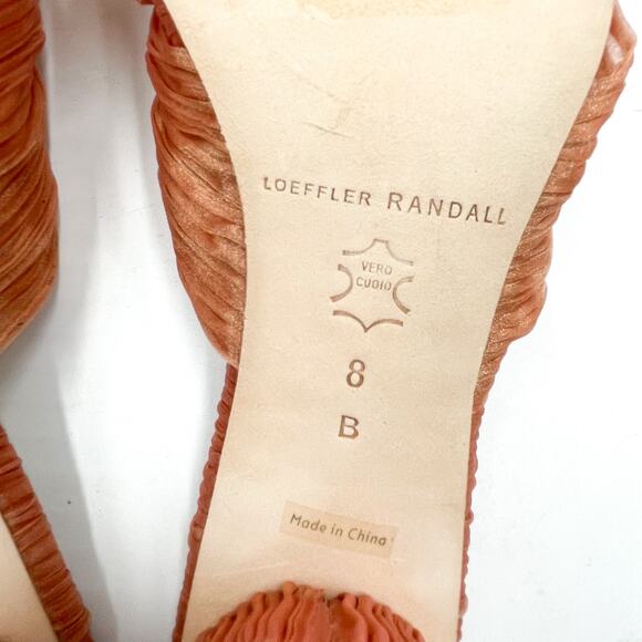 Loeffler Randall Emilia Knot Mules Sandals Bow Block Heel Slip On Sz 8 - Picture 10 of 10